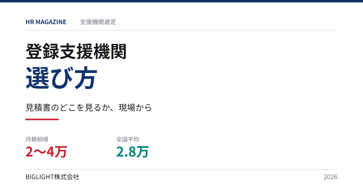 登録支援機関の選び方と見積書の比較ポイント