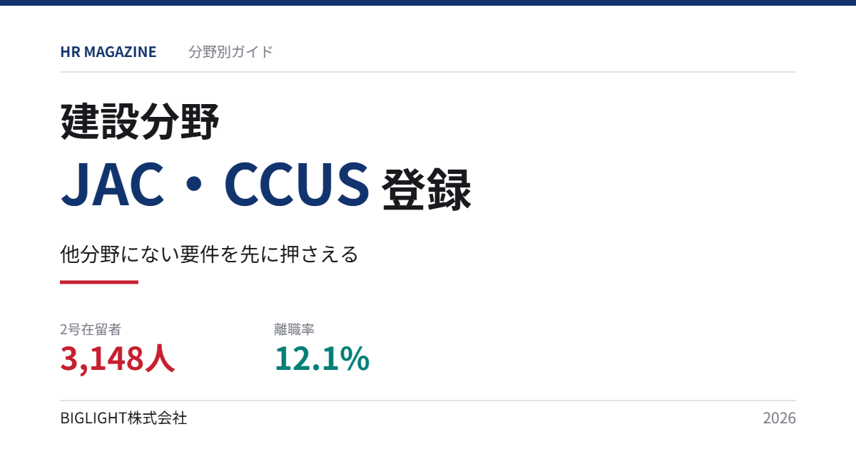建設分野の特定技能採用要件とJAC加入・CCUS登録の流れ